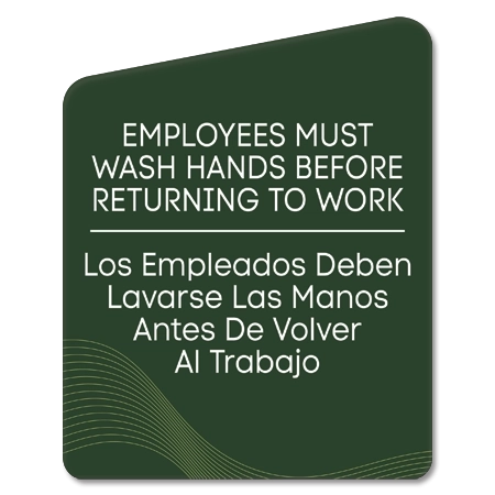 Wash Hands Sign w/Spanish