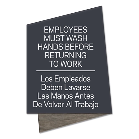 Wash Hands Sign w/Spanish