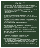 Washington Spa Rules Sign