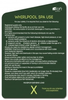 Whirlpool Spa Use Sign