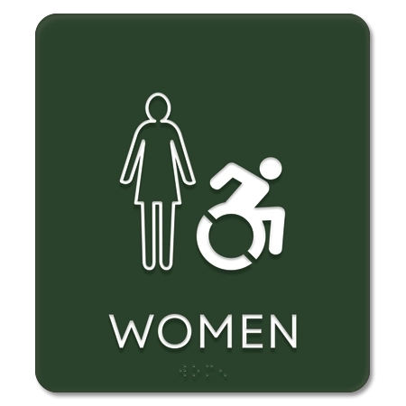 Women Sign w/Female & Dynamic ISA Symbols (Back of House)