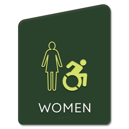 Women Sign w/Female & Dynamic ISA Symbols