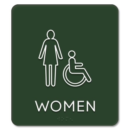 Women Sign w/Female & ISA Symbols (Back of House)