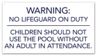Arkansas No Lifeguard Sign
