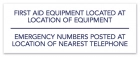 Delaware First Aid and Emergency Phone Location Sign