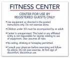 Fitness Center Rules Sign