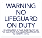 Idaho No Lifeguard Warning Sign