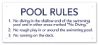 Iowa Pool Rules Sign