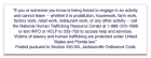 Jacksonville, Florida Human Trafficking Notice - Acrylic