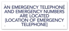 Kentucky Emergency Phone Location Sign