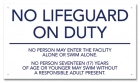 Kentucky No Lifeguard On Duty Sign