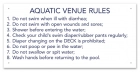 MAHC Bathhouse Sign for Pool Hygiene Facilities