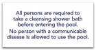 Massachusetts Pool Rules Health Sign