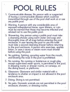 Minnesota Pool Rules Sign