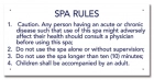 Missouri Spa Rules Sign