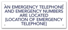 Nevada Emergency Phone Location Sign