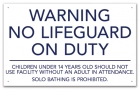 Nevada No Lifeguard Sign