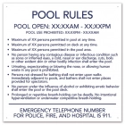 New York City Pool Rules Sign