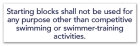 New York City Starting/Diving Blocks Pool Sign