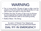 New York State Pool Supervision Warning Sign