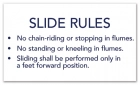New York White-Water Slide Rules Sign