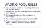 Oregon Wading Pool Rules Sign