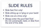 Oregon Waterpark Slide Rules Sign