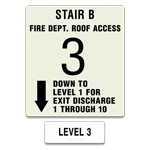 Photoluminescent Stairwell ID - Washington, DC 6 Floors or More