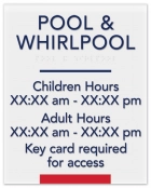 Pool & Whirlpool Sign w/Hours