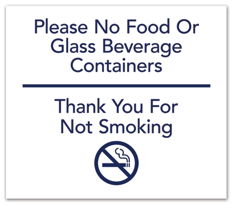 Pool Rules w/No Smoking Symbol