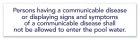 Tennessee Communicable Disease Pool Sign