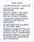 Texas Pool Rules Sign