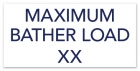 Virginia Maximum Bather Load Sign