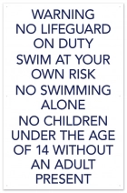 Virginia No Lifeguard Sign