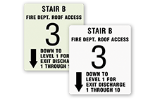 Stairway ID Signs