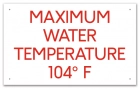 Arkansas Spa Water Temperature Sign