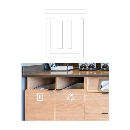 Breakfast & Beverage Bars - Vinyl Trash Symbols (Set of 2)