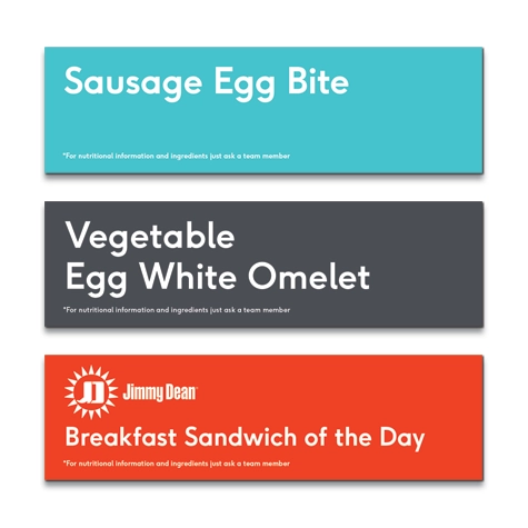 Breakfast Labels w/Velcro (Set of 3) - Replacement Only