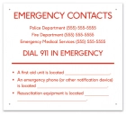 Connecticut Emergency Contacts Pool Sign