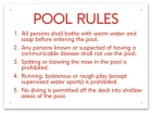 Connecticut Pool Rules Sign