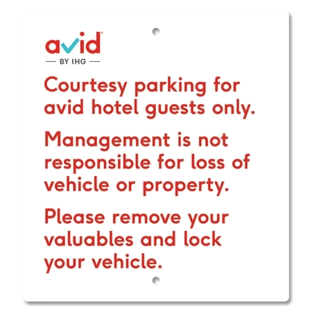 Courtesy Parking Sign