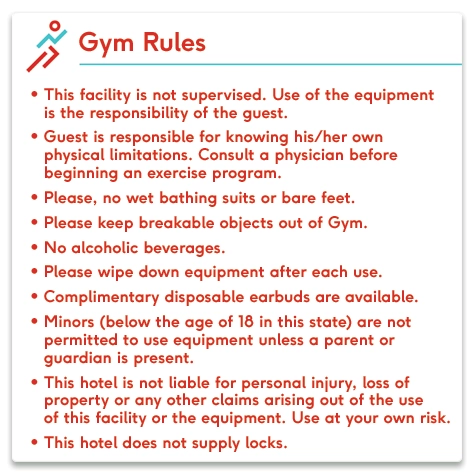 Fitness Center Rules