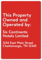 Front Desk Owned and Operated Sign