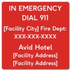 General Sign "In Emergency Dial 911..." Provide Info