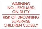 Georgia No Lifeguard On Duty Sign
