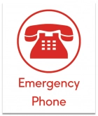 Illinois Emergency Phone Sign