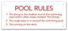 Iowa Pool Rules Sign