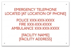 ISPSC Pool Emergency Phone Sign