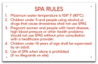 MAHC Spa Rules Sign