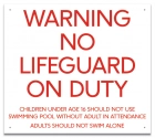Massachusetts No Lifeguard On Duty Sign
